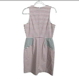 Slate & Willow Dress Red White Blue Striped Sleeveless Shift Dress Size 14